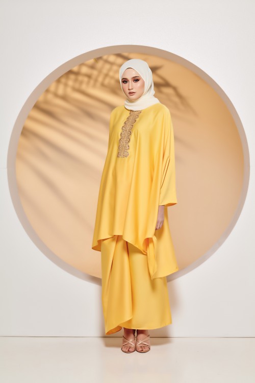 RANI CAFTAN IN MARIGOLD YELLOW