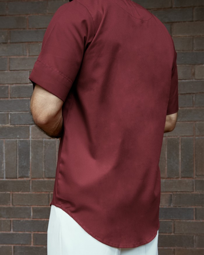 KURTA BADR IN MAROON