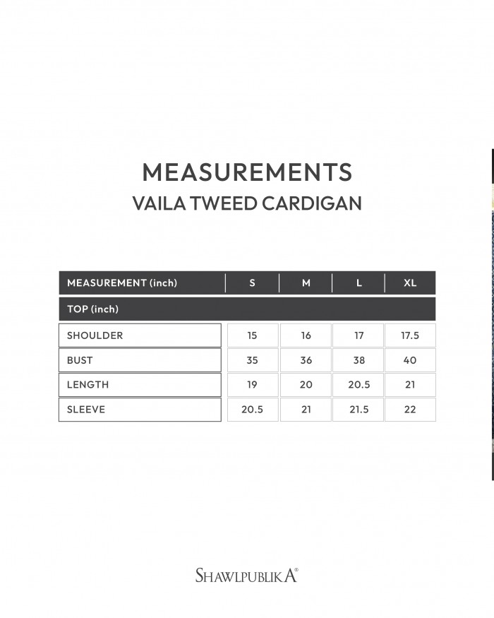 VAILA TWEED CARDIGAN IN BLUE