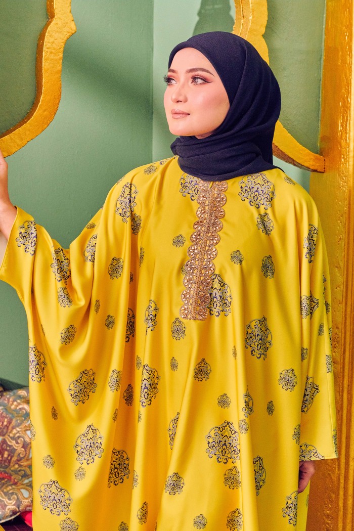 MEENAKSHI CAFTAN IN BUMBLEBEE YELLOW