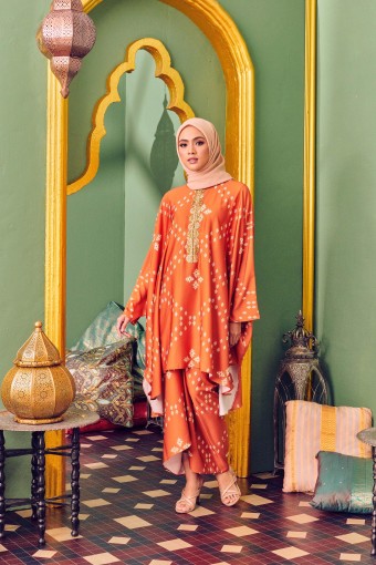 MEENAKSHI CAFTAN IN TANGERINE