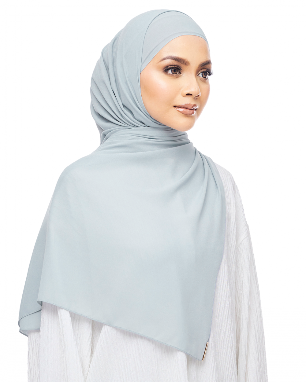 MALIQA SHAWL IN POWDER BLUE