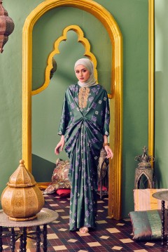 PRIYADAR CAFTAN IN FOREST GREEN