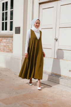 SHELLY DRESS 2.0 IN OLIVE