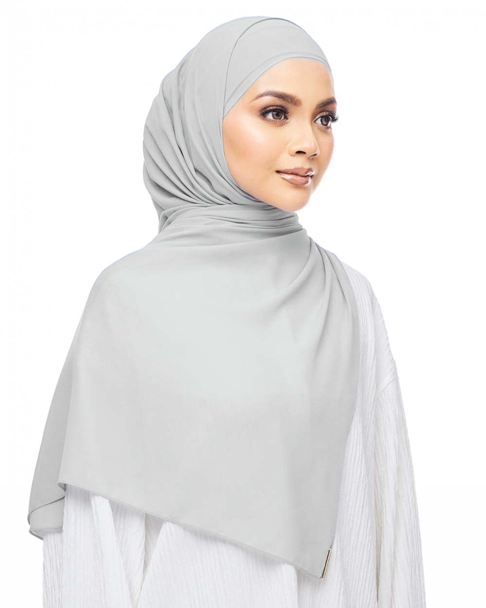 MALIQA SHAWL IN SILVER GREY