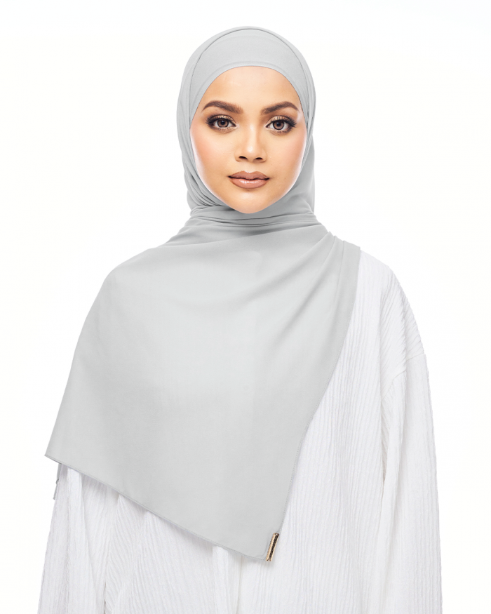 MALIQA SHAWL IN SILVER GREY