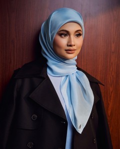 SILK ORGANDY IN BABY BLUE
