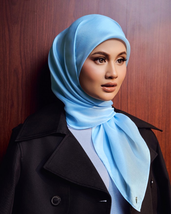 SILK ORGANDY IN BABY BLUE