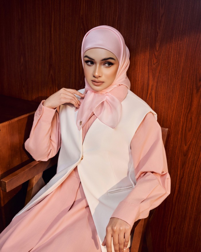 SILK ORGANDY IN BLUSH