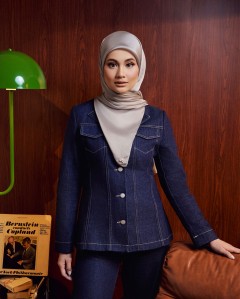 SILK ORGANDY IN GREY