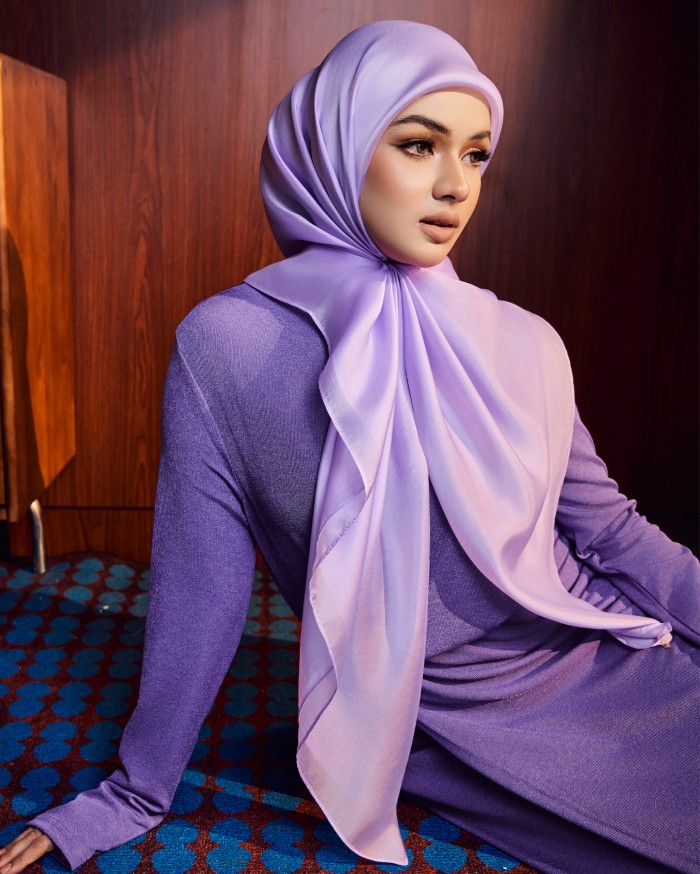 SILK ORGANDY IN LILAC