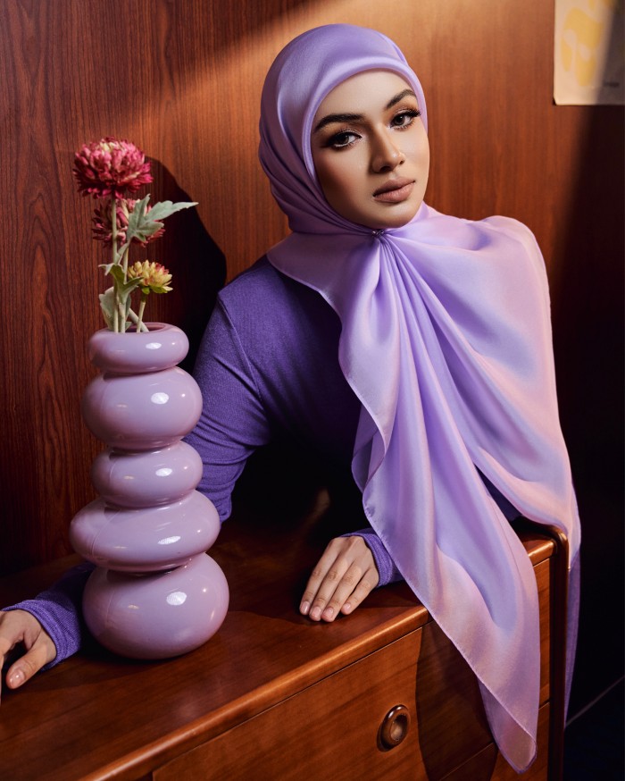 SILK ORGANDY IN LILAC