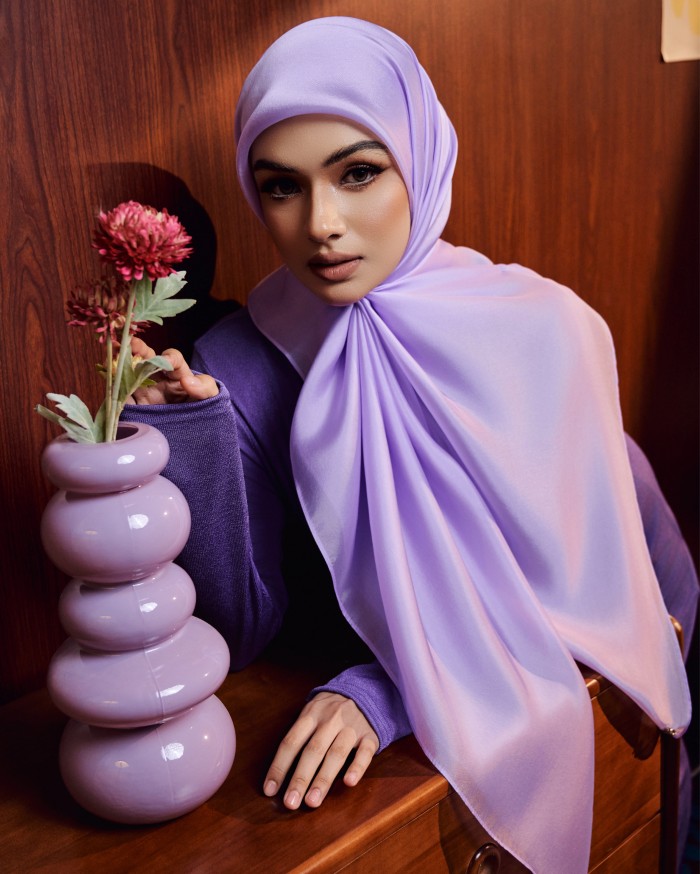 SILK ORGANDY IN LILAC