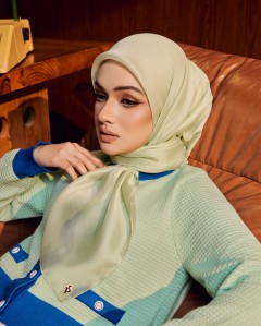SILK ORGANDY IN MINT GREEN