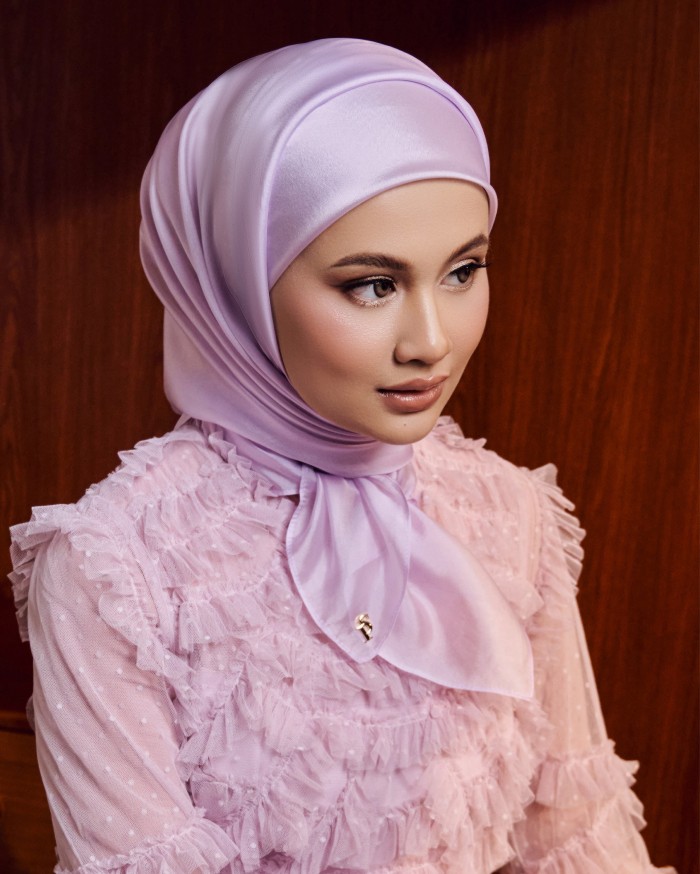 SILK ORGANDY IN SOFT PURPLE