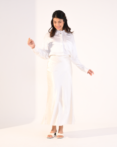 CAMRYN SKIRT IN PEARL WHITE