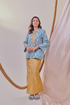 KANIKHA KURUNG KEDAH IN BLUE GOLD