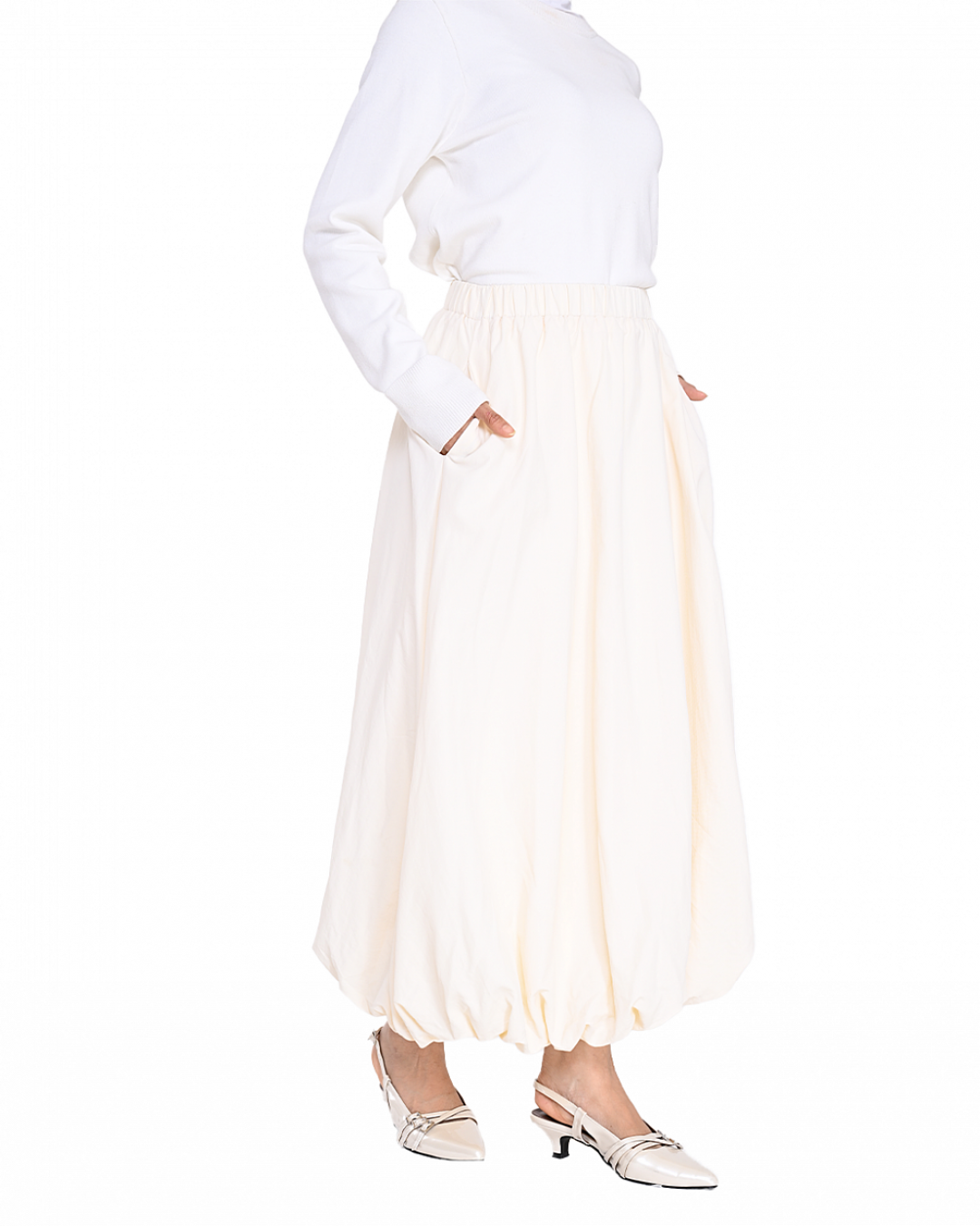 NOVA BALLOON SKIRT IN CREAM