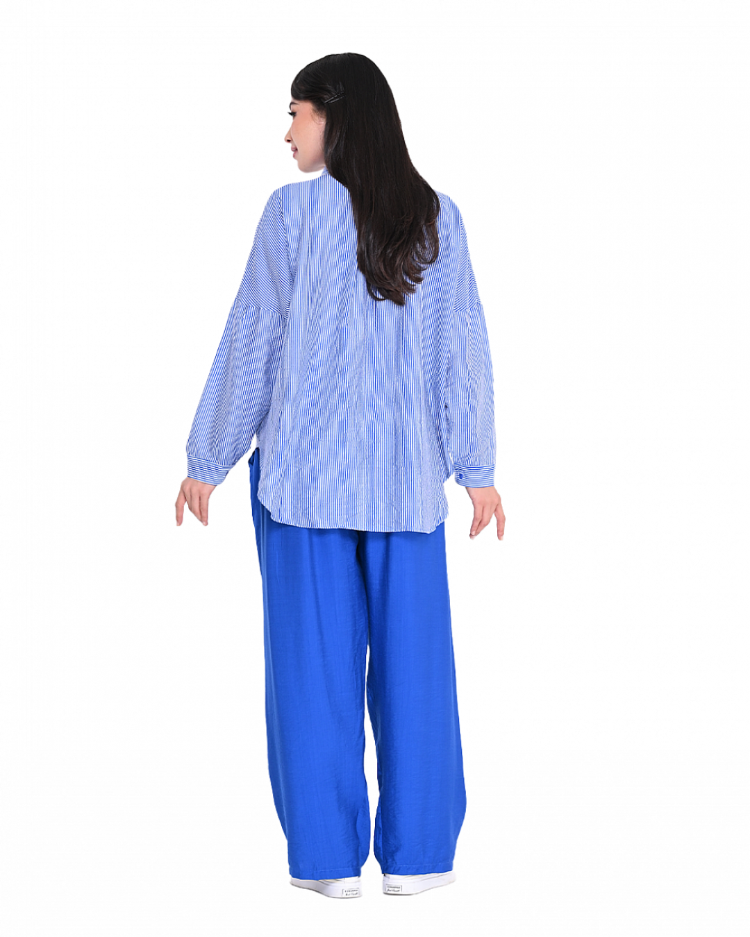 ANGIE STRIPE SET IN DARK BLUE