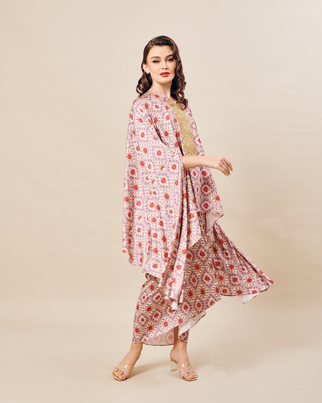 DEFECT HANIA CAFTAN IN RED