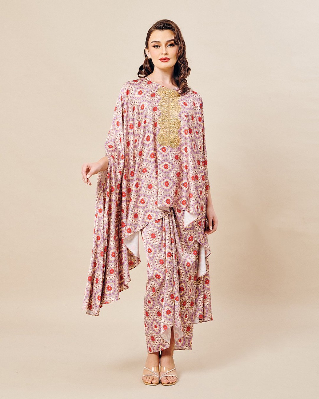 DEFECT HANIA CAFTAN IN RED