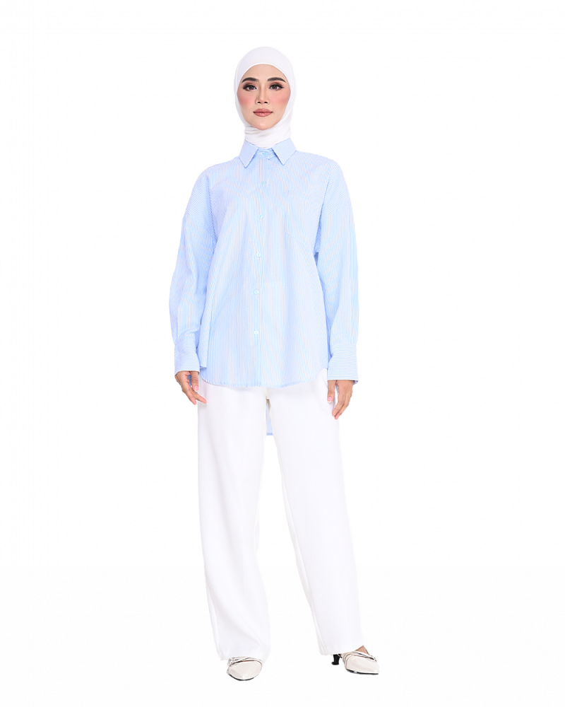 BALLERIA STRIPE SHIRT IN LIGHT BLUE
