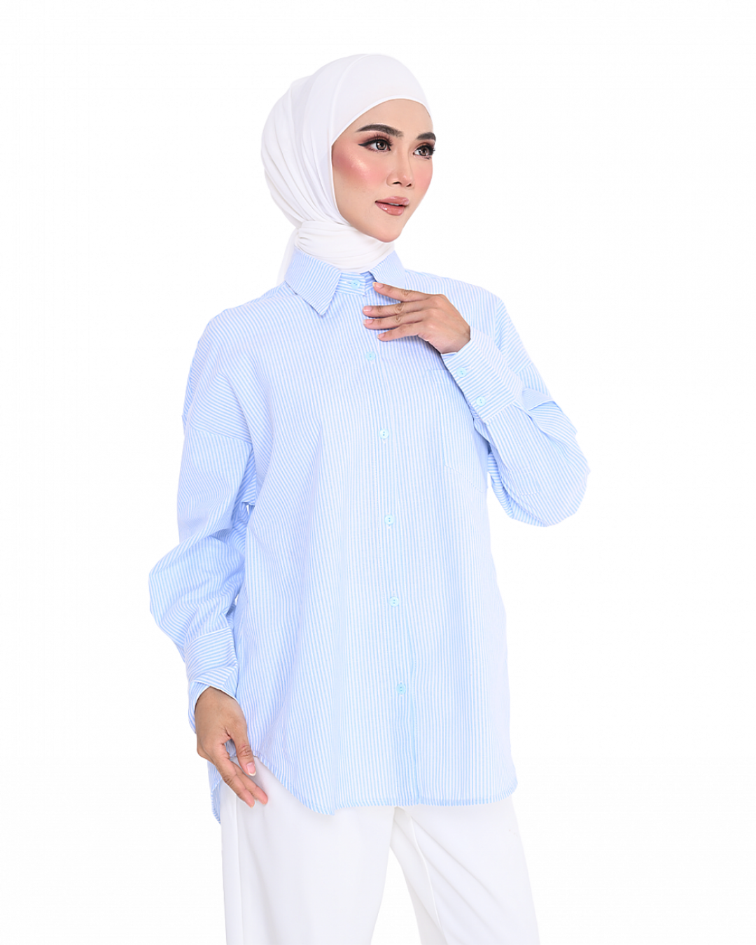 BALLERIA STRIPE SHIRT IN LIGHT BLUE