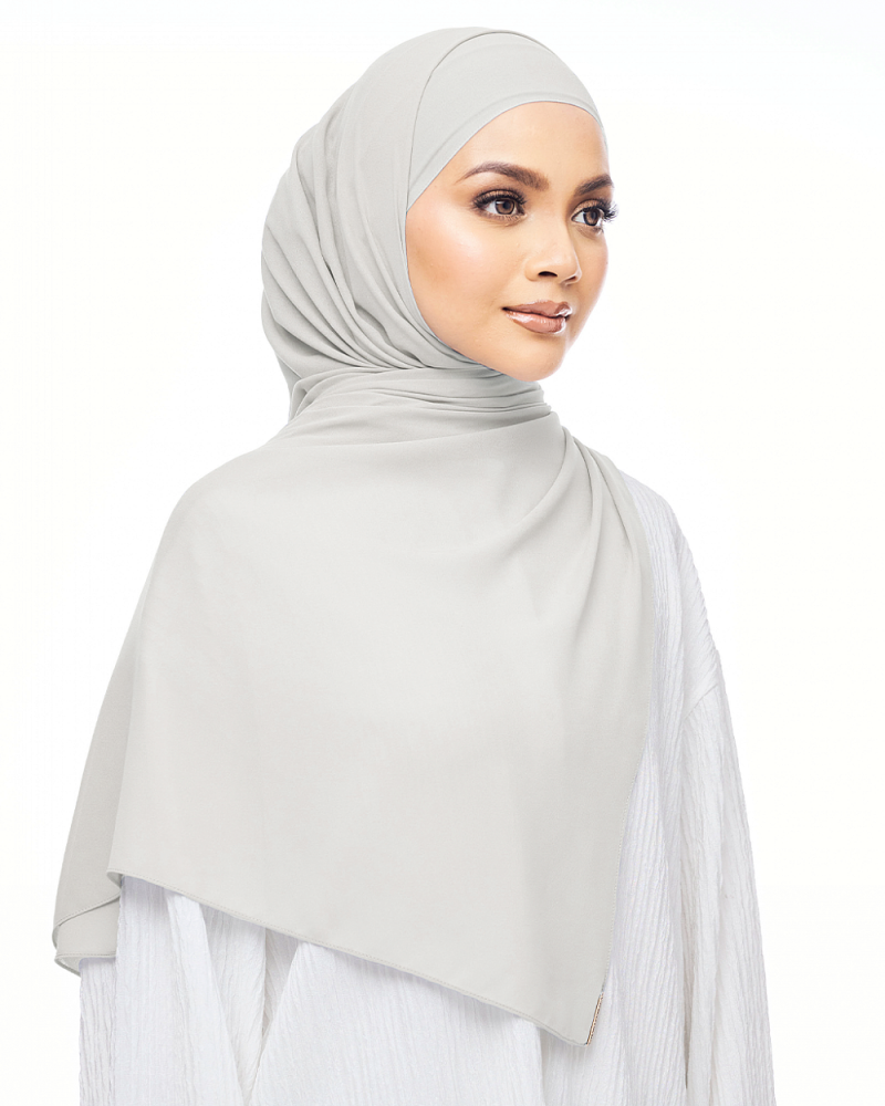 MALIQA SHAWL IN LIGHT GREY