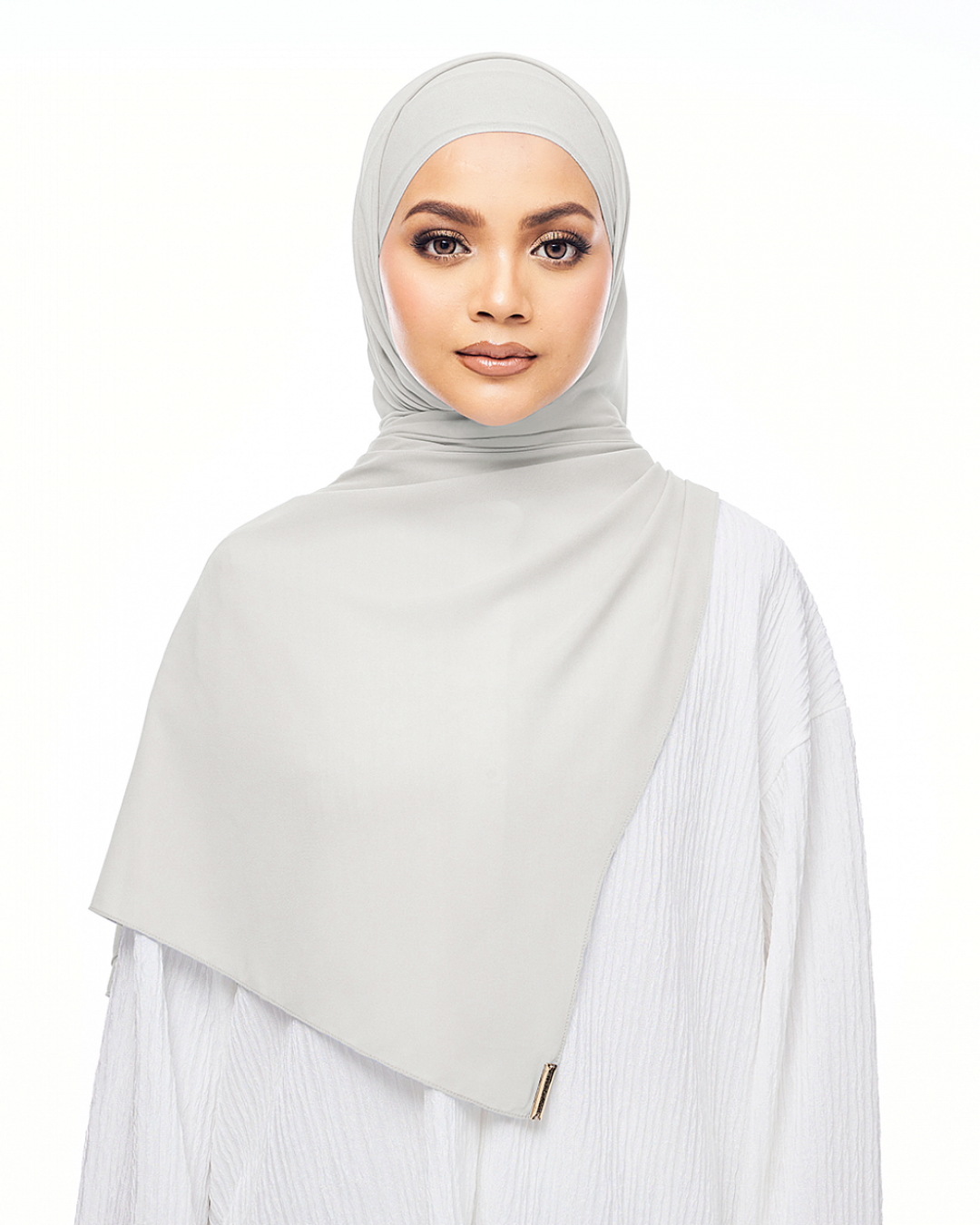 MALIQA SHAWL IN LIGHT GREY