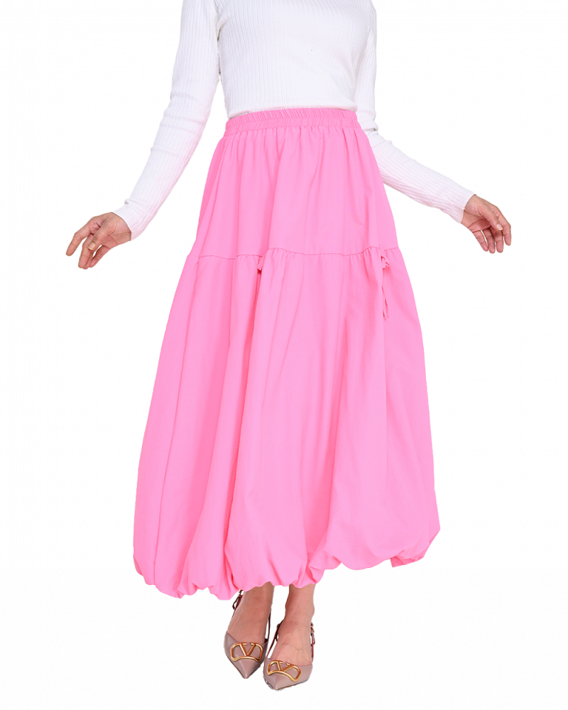 NYLA BOW SKIRT IN PINK