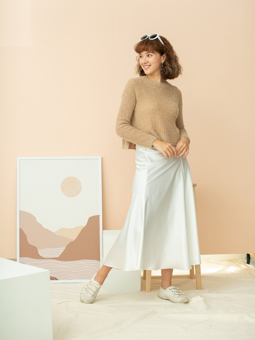 SAY-TEEN SKIRT IN STUDIO WHITE