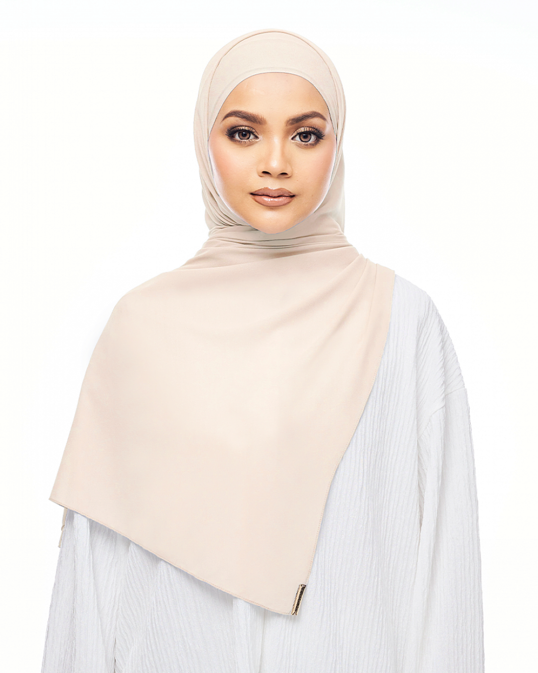 MALIQA SHAWL IN SOFT BEIGE