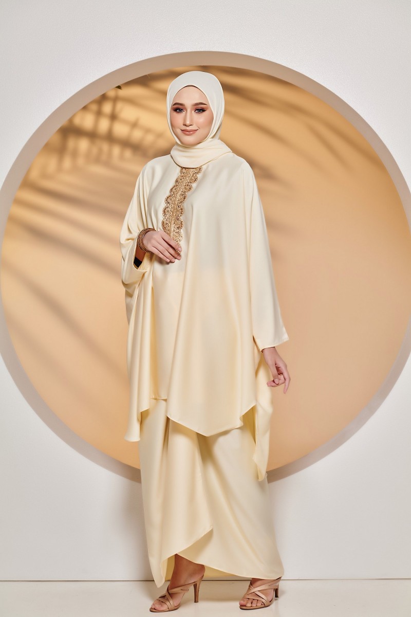 RANI CAFTAN IN VANILLA CREAM