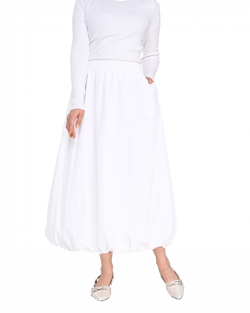 NOVA BALLOON SKIRT IN WHITE