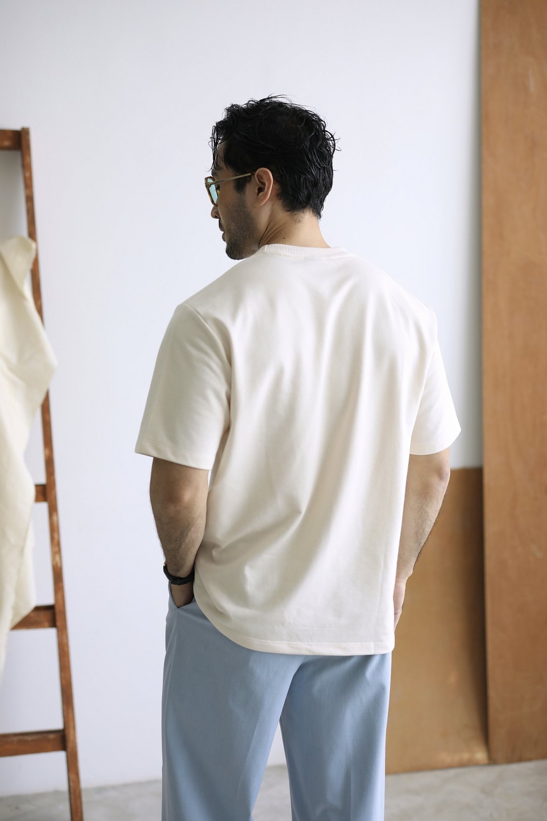 ECHO OVERSHIRT IN CREAM