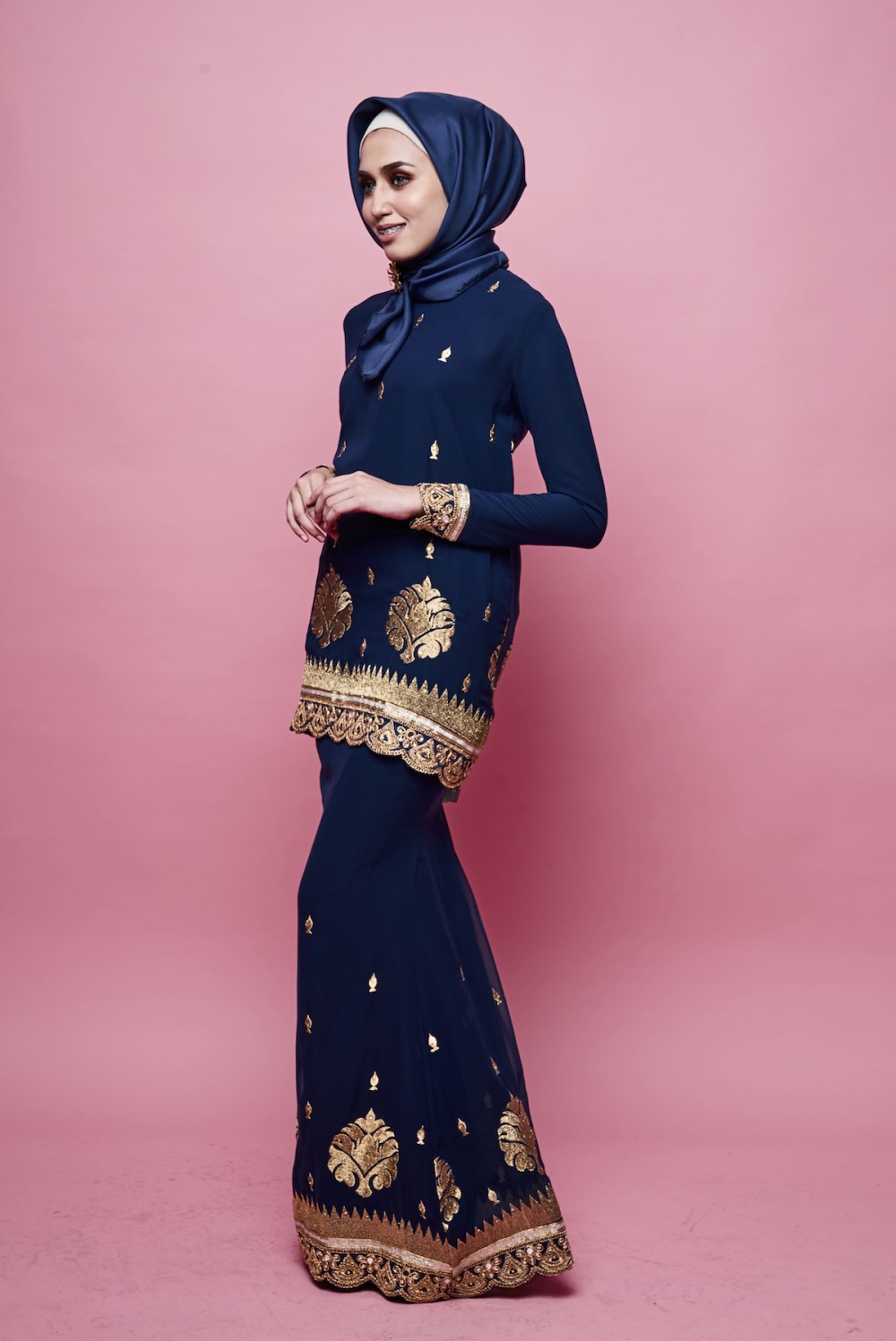 baju raya 2017 royal blue
