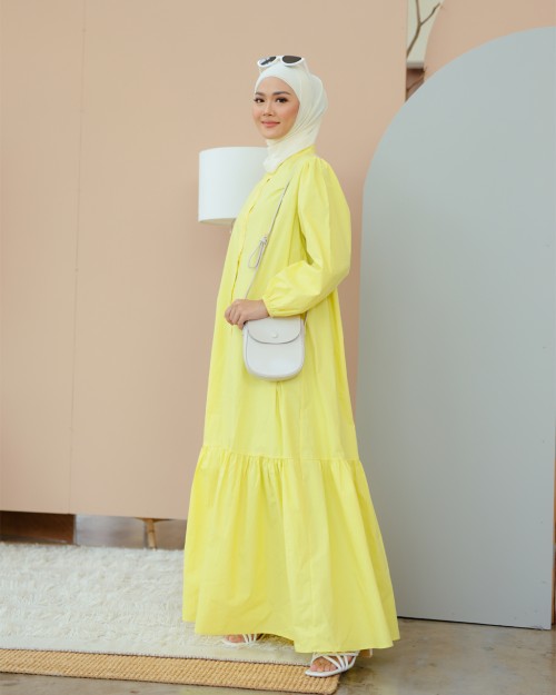 SOFEA DRESS IN BUTTER YELLOW